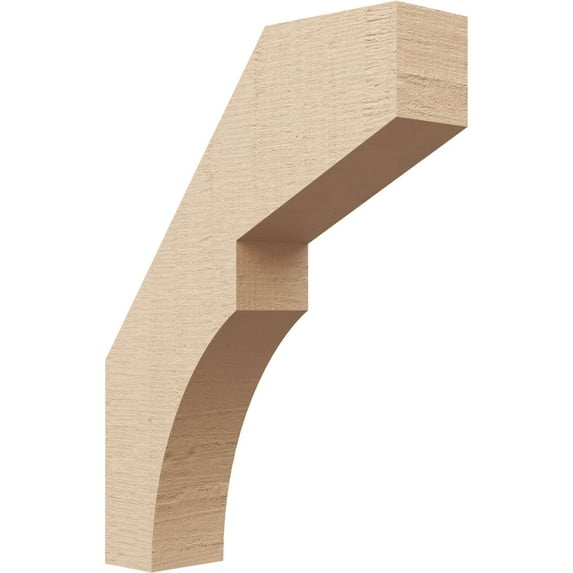 Ekena Millwork 3"W x 12"D x 16"H Monterey Rough Cedar Woodgrain TimberThane Knee Brace, Primed