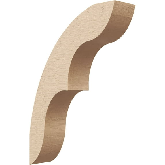 Ekena Millwork 3"W x 12"D x 16"H Ozark Rough Cedar Woodgrain TimberThane Knee Brace, Primed