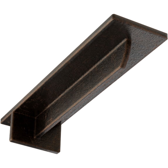 Ekena Millwork 3"W x 12"D x 2"H Heaton Hidden Support Steel Bracket w/ 8" Support Depth, Antiqued Bronze