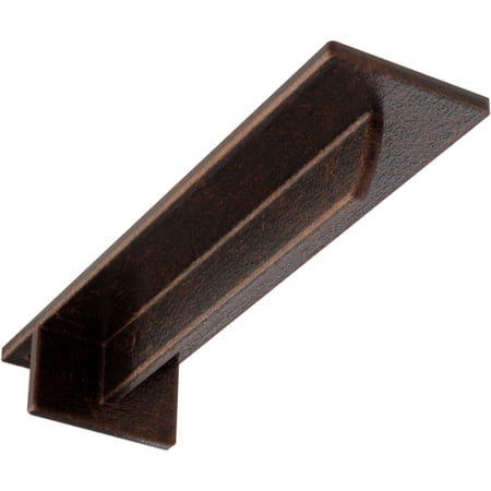Ekena Millwork 3"W x 12"D x 2"H Heaton Hidden Support Steel Bracket w/ 8" Support Depth, Antiqued Copper