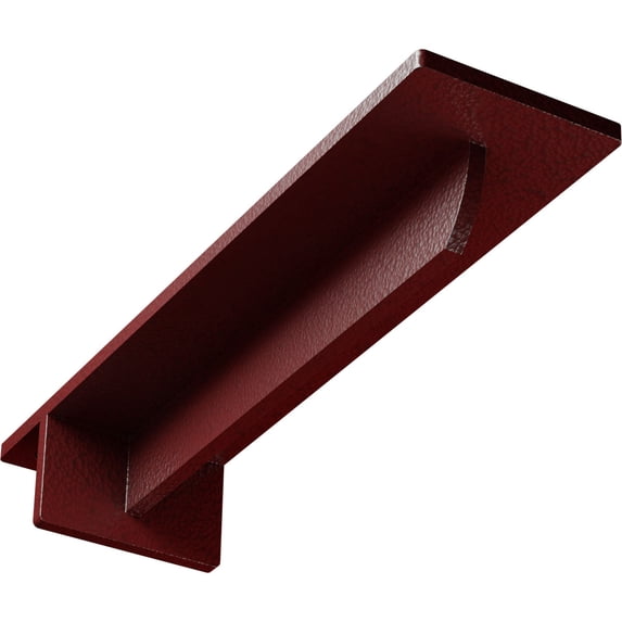 Ekena Millwork 3"W x 12"D x 2"H Heaton Hidden Support Steel Bracket w/ 8" Support Depth, Hammered Bright Red