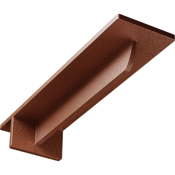 Ekena Millwork 3"W x 12"D x 2"H Heaton Hidden Support Steel Bracket w/ 8" Support Depth, Hammered Copper