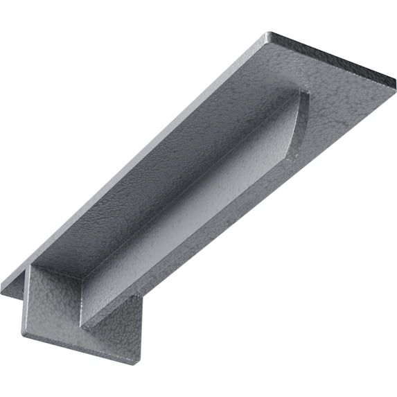 Ekena Millwork 3"W x 12"D x 2"H Heaton Hidden Support Steel Bracket w/ 8" Support Depth, Hammered Light Blue