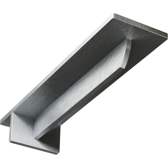 Ekena Millwork 3"W x 12"D x 2"H Heaton Hidden Support Steel Bracket w/ 8" Support Depth, Unfinished