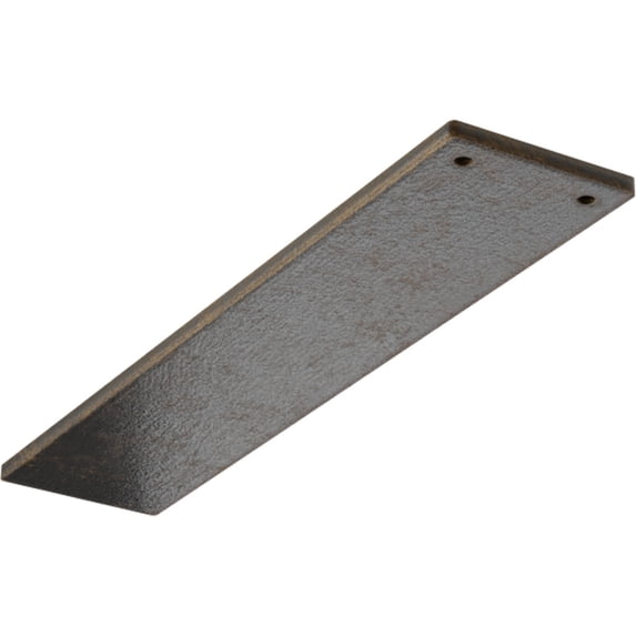 Ekena Millwork 3"W x 14"D Logan Hidden Support Steel Bracket w/ 10" Support Depth, Antiqued Brass