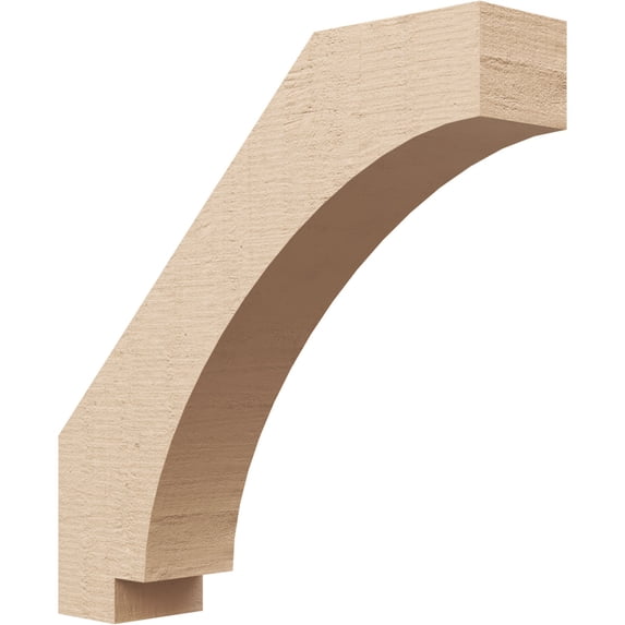 Ekena Millwork 3"W x 14"D x 14"H Imperial Rough Cedar Woodgrain TimberThane Knee Brace, Primed
