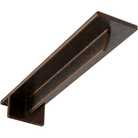 Ekena Millwork 3"W x 14"D x 2"H Heaton Hidden Support Steel Bracket w/ 10" Support Depth, Antiqued Copper