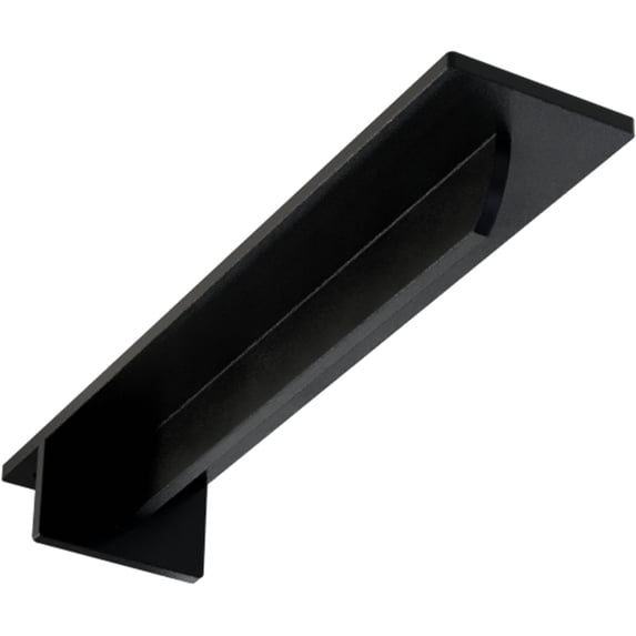 Ekena Millwork 3"W x 14"D x 2"H Heaton Hidden Support Steel Bracket w/ 10" Support Depth, Powder Coated Black