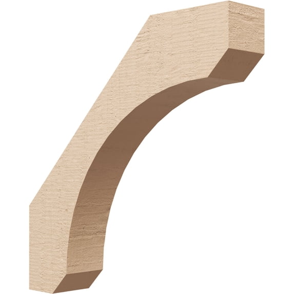 Ekena Millwork 3"W x 16"D x 16"H Legacy Rough Cedar Woodgrain TimberThane Knee Brace, Primed