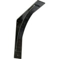 thumbnail image 1 of Ekena Millwork 3"W x 16"D x 16"H Morris Steel Bracket, Antiqued Silver, 1 of 11