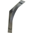 thumbnail image 1 of Ekena Millwork 3"W x 16"D x 16"H Morris Steel Bracket, Hammered Silver, 1 of 11