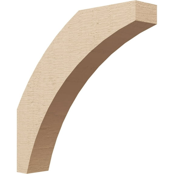 Ekena Millwork 3"W x 16"D x 16"H Thorton Rough Cedar Woodgrain TimberThane Knee Brace, Primed