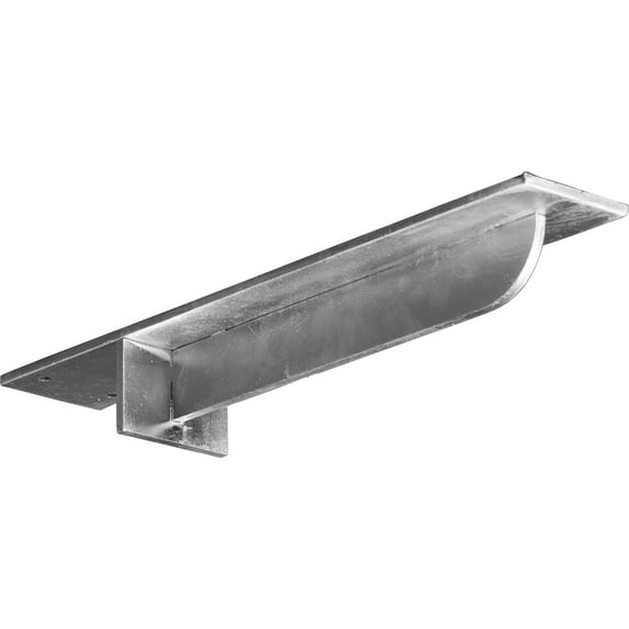 Ekena Millwork 3"W x 16"D x 2"H Heaton Hidden Support Bracket with 12" Support Depth, Steel (6-Pack)