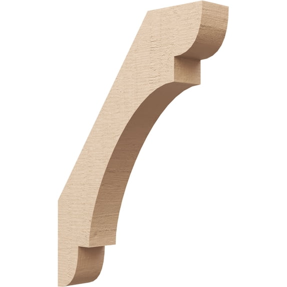 Ekena Millwork 3"W x 16"D x 22"H Olympic Rough Cedar Woodgrain TimberThane Knee Brace, Primed