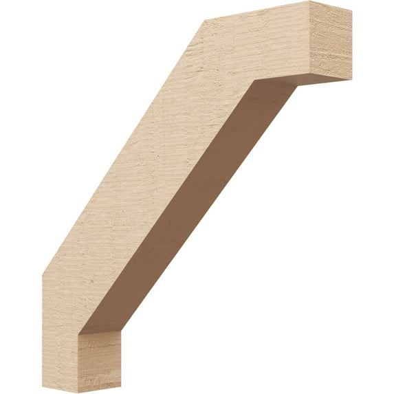 Ekena Millwork 3"W x 18"D x 18"H Burlington Rough Cedar Woodgrain TimberThane Knee Brace, Primed