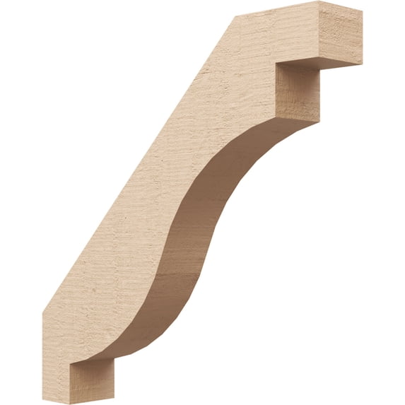 Ekena Millwork 3"W x 18"D x 18"H Copenhagen Rough Cedar Woodgrain TimberThane Knee Brace, Primed