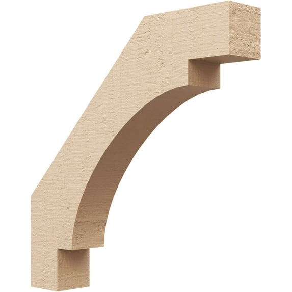 Ekena Millwork 3"W x 18"D x 18"H Merced Rough Cedar Woodgrain TimberThane Knee Brace, Primed