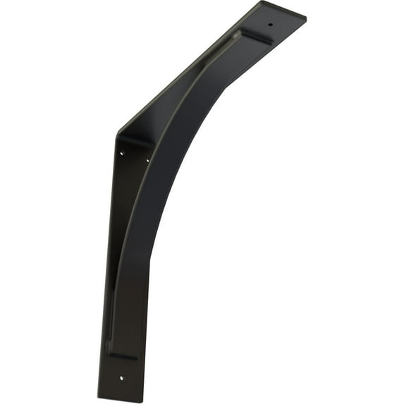 Ekena Millwork 3"W x 18"D x 18"H Morris Steel Bracket, Powder Coated Black