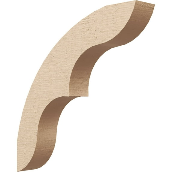 Ekena Millwork 3"W x 18"D x 18"H Ozark Rough Cedar Woodgrain TimberThane Knee Brace, Primed