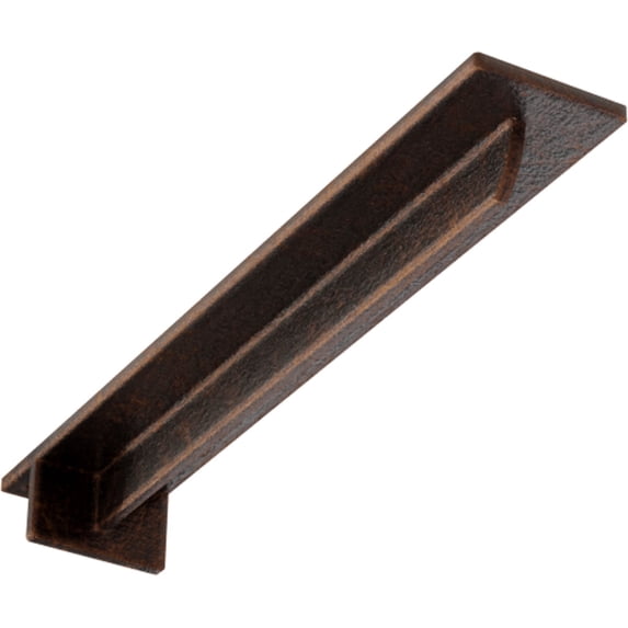Ekena Millwork 3"W x 18"D x 2"H Heaton Hidden Support Steel Bracket w/ 14" Support Depth, Antiqued Copper