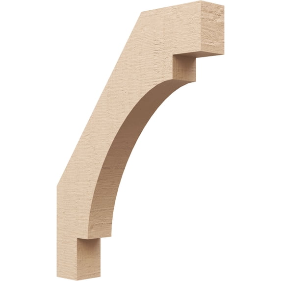 Ekena Millwork 3"W x 18"D x 24"H Merced Rough Cedar Woodgrain TimberThane Knee Brace, Primed