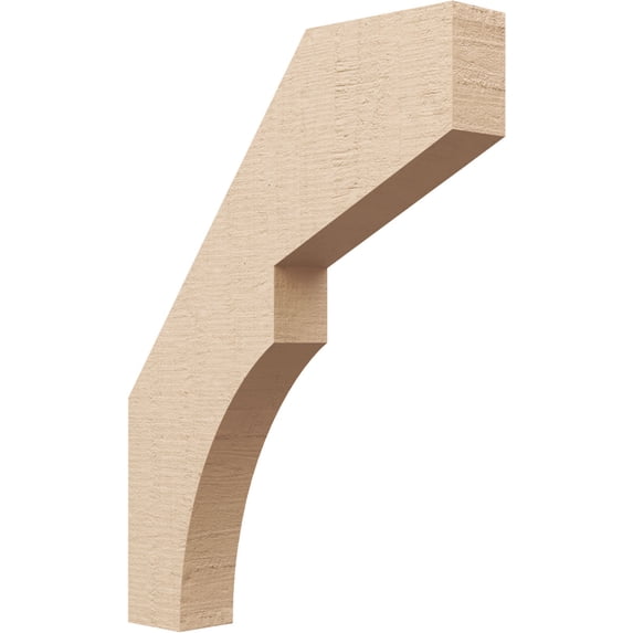 Ekena Millwork 3"W x 18"D x 24"H Monterey Rough Cedar Woodgrain TimberThane Knee Brace, Primed
