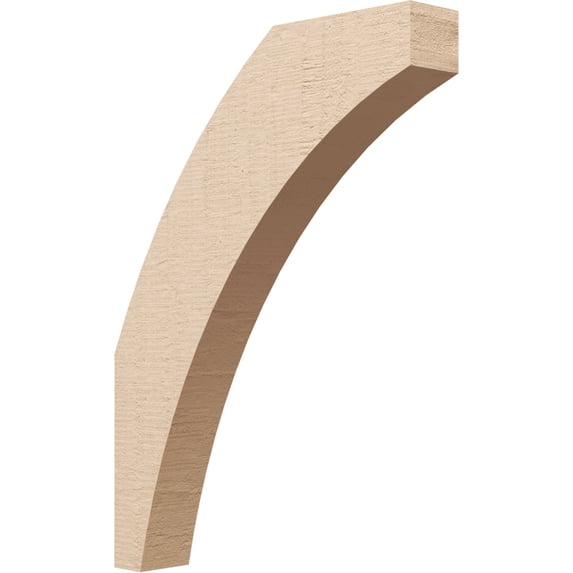 Ekena Millwork 3"W x 18"D x 24"H Thorton Rough Cedar Woodgrain TimberThane Knee Brace, Primed