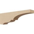 thumbnail image 1 of 3"W x 18"D x 6"H Thin Asheboro Rough Cedar Woodgrain TimberThane Corbel, Primed Tan, 1 of 6