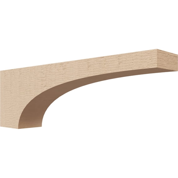 3"W x 18"D x 6"H Thin Huntington Rough Cedar Woodgrain TimberThane Corbel, Primed Tan
