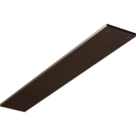 Ekena Millwork 3"W x 20"D Logan Hidden Support Steel Bracket w/ 16" Support Depth, Hammered Brown