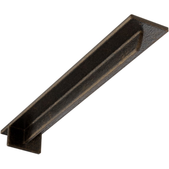 Ekena Millwork 3"W x 20"D x 2"H Heaton Hidden Support Steel Bracket w/ 16" Support Depth, Antiqued Brass