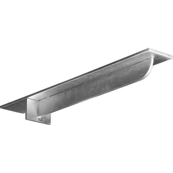 Ekena Millwork 3"W x 20"D x 2"H Heaton Hidden Support Steel Bracket w/ 16" Support Depth, Unfinished