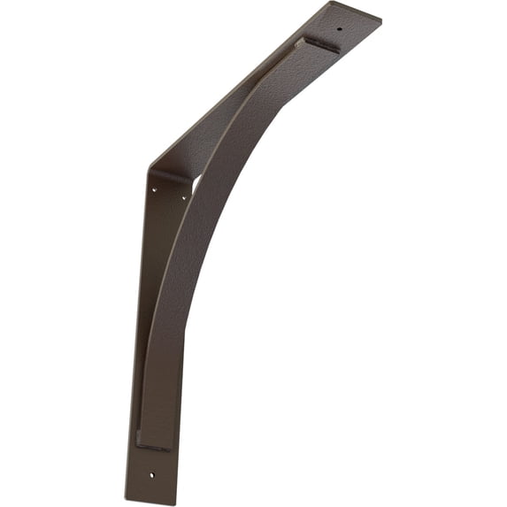 Ekena Millwork 3"W x 20"D x 20"H Morris Steel Bracket, Hammered Brown