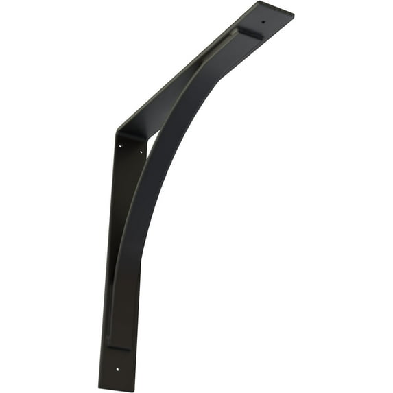 Ekena Millwork 3"W x 22"D x 22"H Morris Steel Bracket, Powder Coated Black