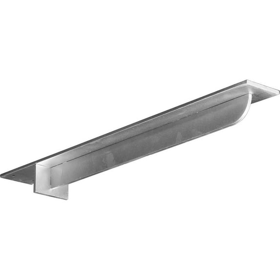 Ekena Millwork 3"W x 24"D x 2"H Heaton Hidden Support Bracket with 20" Support Depth, Steel (4-Pack)