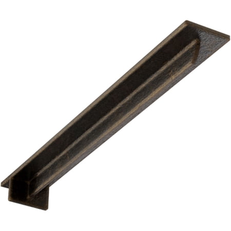 Ekena Millwork 3"W x 24"D x 2"H Heaton Hidden Support Steel Bracket w/ 20" Support Depth, Antiqued Brass