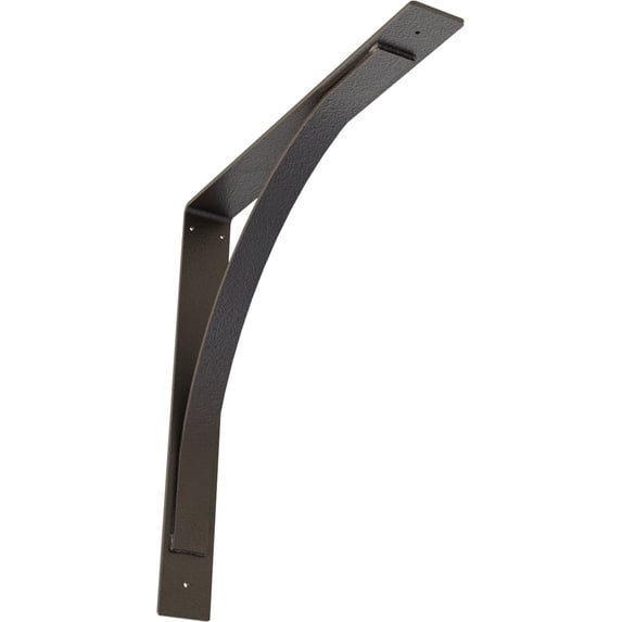 Ekena Millwork 3"W x 24"D x 24"H Morris Steel Bracket, Hammered Dark Bronze