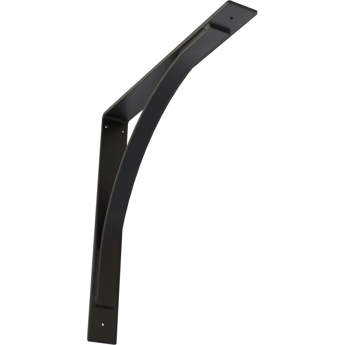 Powder Coated Black Steel Bracket for Shelves and Countertops