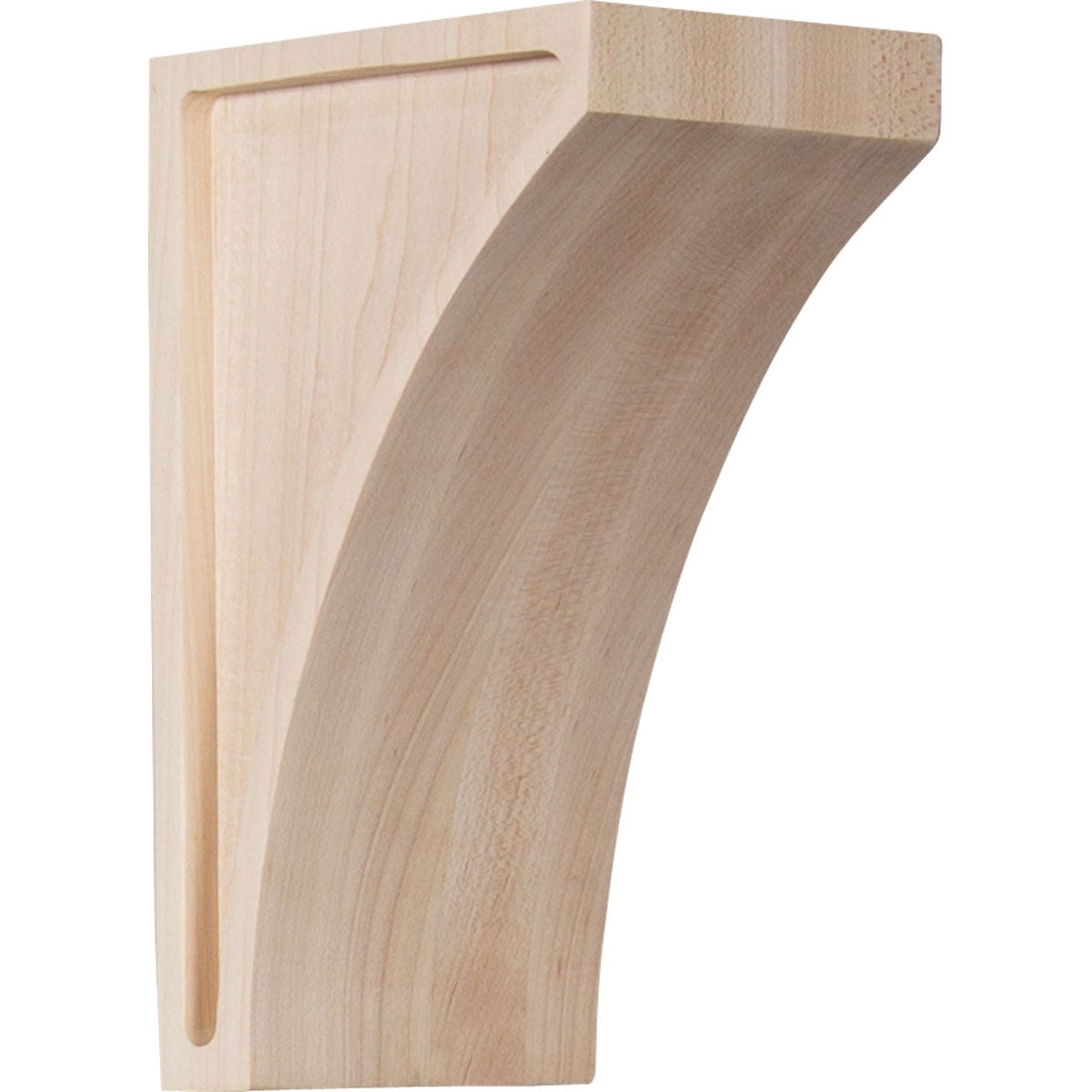 Small Unfinished Rubberwood Lawson Corbel, 3"W x 3.5"D x 6"H