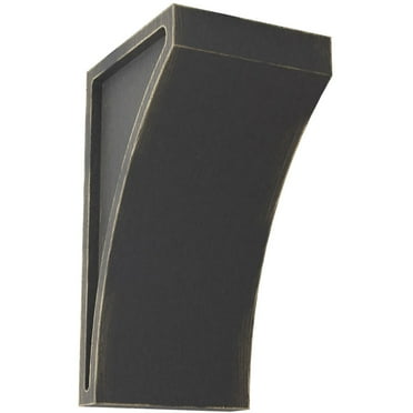 Ekena Millwork 3"W x 3 1/2"D x 6"H Small Lawson Wood Vintage Decor Corbel, Black