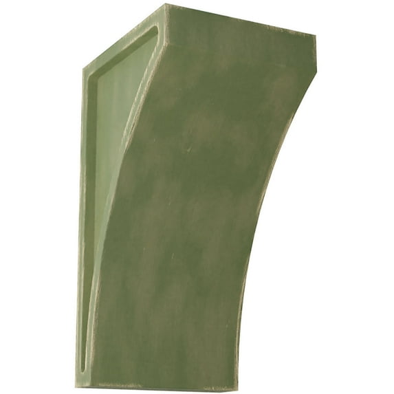 Ekena Millwork 3"W x 3 1/2"D x 6"H Small Lawson Wood Vintage Decor Corbel, Restoration Green