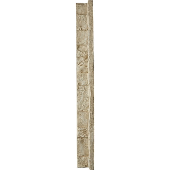 Ekena Millwork 3"W x 3"D x 48"H Universal Inside Corner for StoneWall Faux Stone Siding Panels, Sandstone