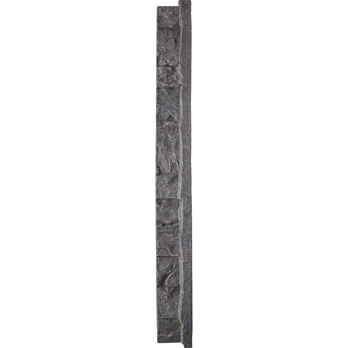 Ekena Millwork 3"W x 3"D x 48"H Universal Inside Corner for StoneWall Faux Stone Siding Panels, Slate Gray