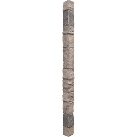Ekena Millwork 3"W x 3"D x 48"H Universal Outside Corner for EverStone Faux Stone Siding Panels, Boardwalk Bay