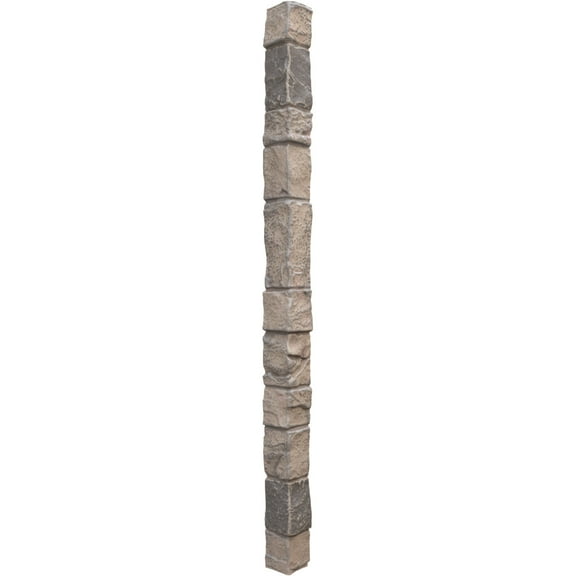 Ekena Millwork 3"W x 3"D x 48"H Universal Outside Corner for EverStone Faux Stone Siding Panels, Boardwalk Bay