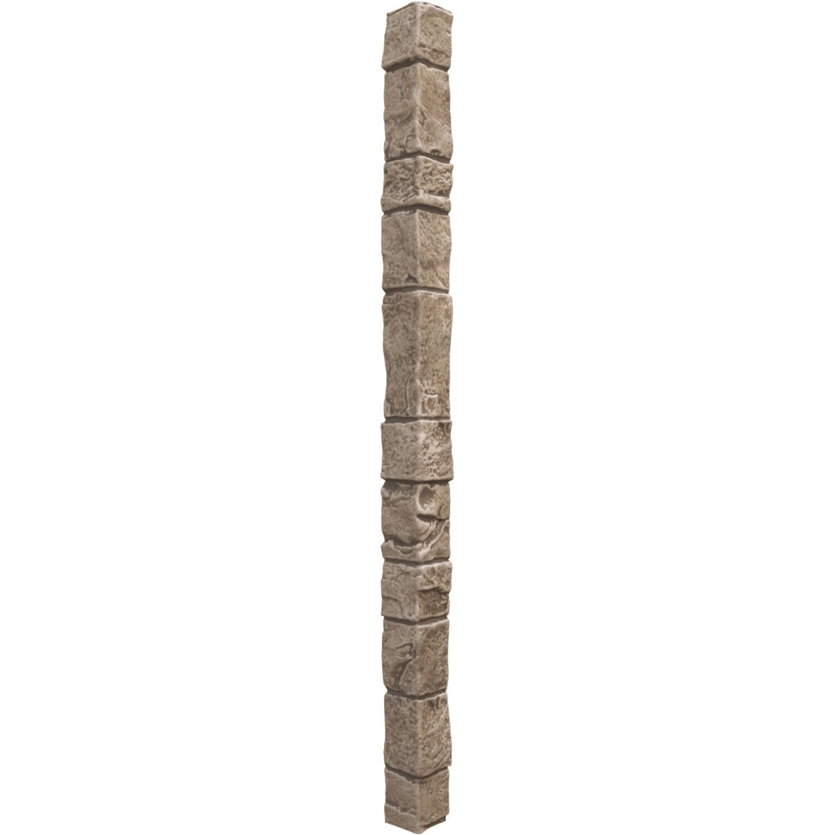 Ekena Millwork 3"W x 3"D x 48"H Universal Outside Corner for EverStone Faux Stone Siding Panels, Soft Ash