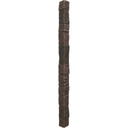 Ekena Millwork 3"W x 3"D x 48"H Universal Outside Corner for StoneWall Faux Stone Siding Panels, Dark Tobacco