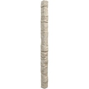 Ekena Millwork 3"W x 3"D x 48"H Universal Outside Corner for StoneWall Faux Stone Siding Panels, Sea Shell