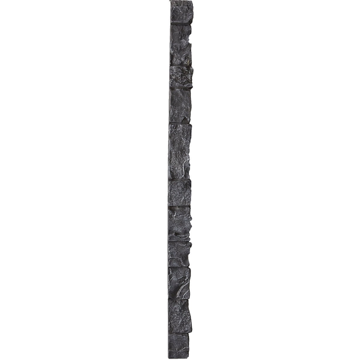 Slate Gray Faux Stone Siding Corner Panel, 3" x 48"