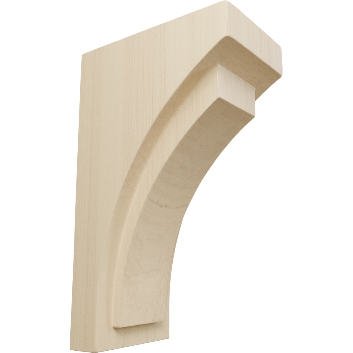 Small Unfinished Rubberwood Corbel 3"W x 4.75"D x 8"H